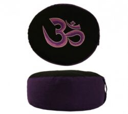 Meditationskissen Om violett/schwarz