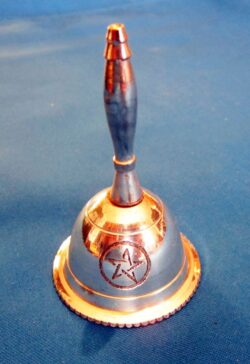 Ritual Glöckchen versilbert mit Pentagramm