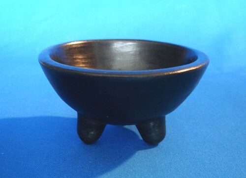 Hexen-Räucherschale Keramik schwarz