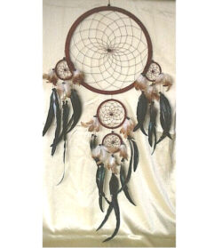 Dreamcatcher, fünffach groß Schwarz