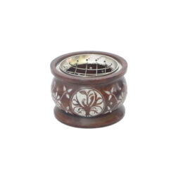 Räuchergefäß Tree of Life Speckstein braun Ø 7,5 cm