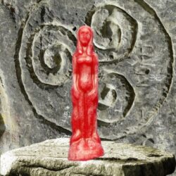 Figurenkerze Frau  rot