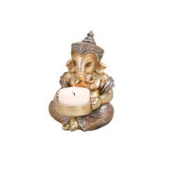 Ganesha Polyresin Teelichthalter 11 cm