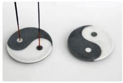 Räucherstäbchenhalter Yin Yang Speckstein