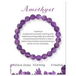 Buddha Beads Armband Amethyst