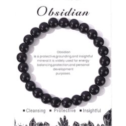 Buddha Beads Armband Obsidian