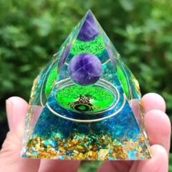 Orgonit Pyramide Lebensbaum/YinYang Amethystkugel