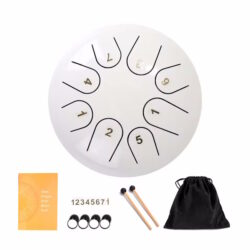 Tongue Drum Ø 15cm weiß