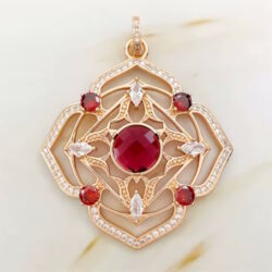Anhänger Muladhara Chakra 925er Silber 5cm