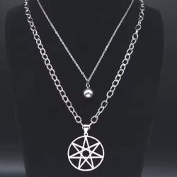 Anhänger Heptagramm mit Kette