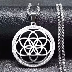Anhänger Seed of life silberfarben
