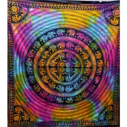 Tagesdecke Elefant-Mandala Batik