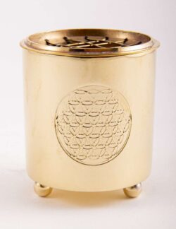 Netzgefäß Blume des Lebens goldfarben ca. 6cm