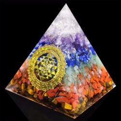 Orgonit Pyramide bunt Sri Yantra 6 cm